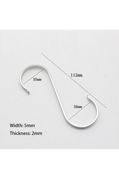 Choice 112mm 304 Stainless Steel S Shaped Metal Hanging Hooks for Hanging, Me...