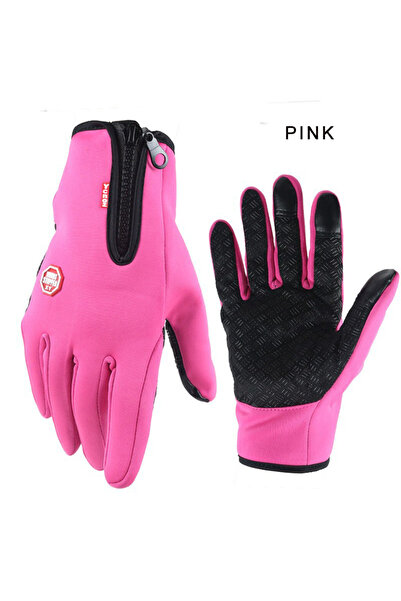 choice2 M Pink New Winter Gloves Men Women Touch Cold Waterproof Motorcycle C...