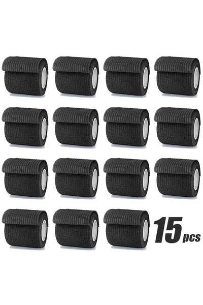 choice2 5cmx4.8m Black 15Pcs 1/15Pcs 4.8m Black Sport Self Adhesive Elastic B...