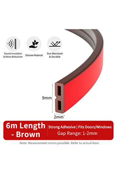 Choice4 6M E 6m Brown 9-2mm Hot-Selling 6m/Roll Household Door & Window Seali...