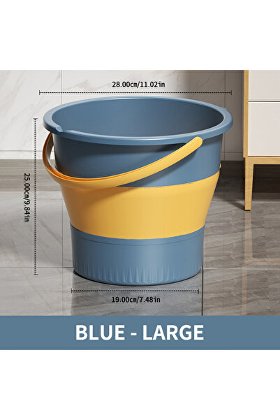 Choice1 Blue L SEAMETAL 5L/10L Foldable Bucket for Car Washing Thickened Plas...