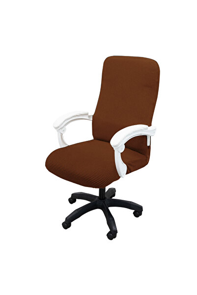 Choice M Light Brown Thickened Jacquard Stretchable Computer Office Chair Cov...