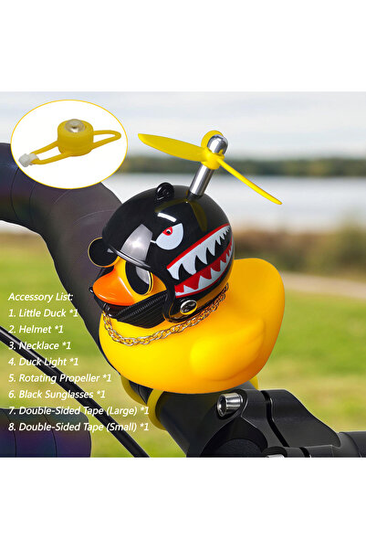 Choice Shark light Bells Bicycle Yellow Duck Cartoon Little Yellow Ducks Helm...