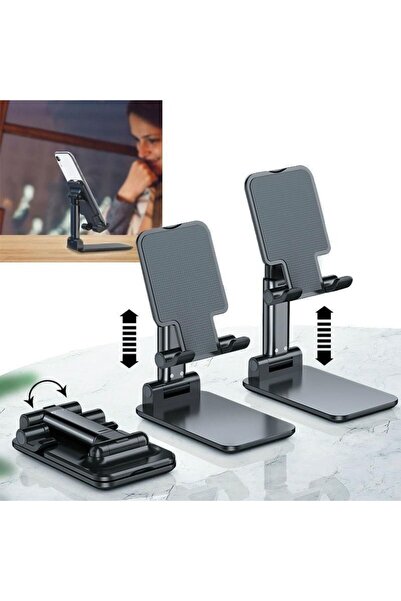Choice1 black High Quality Desktop Tablet Holder Table Cell Foldable Extend S...
