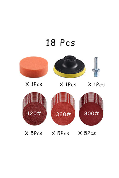 Choice3 18Pcs 120-800 15-65 Pcs Car Headlight Repair Restoration Kit 3 Inch 7...