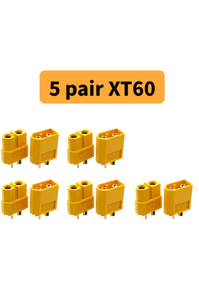 Choice17 موصلات XT60 عالية الجودة، 5 أزواج، من 1 إلى 100 زوج، موصلات رصاصية ذ...