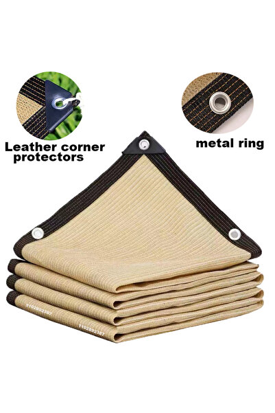 Choice 2x4m Beige Sunshade Net 12-pin Sunshade Net Anti-ultraviolet Awning Pl...