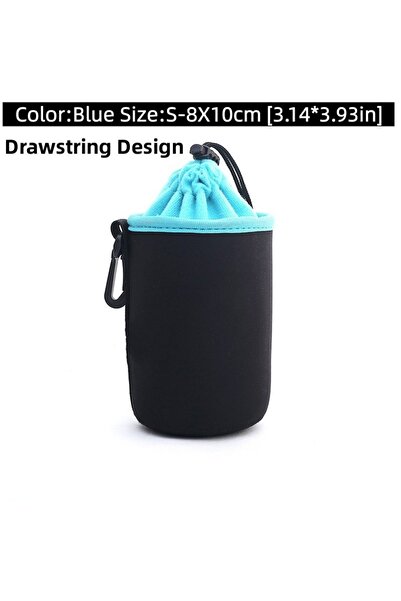 Choice C-Blue-S RF11 Camera Lens Pouch Bag Waterproof Video Lens Soft Drawstr...