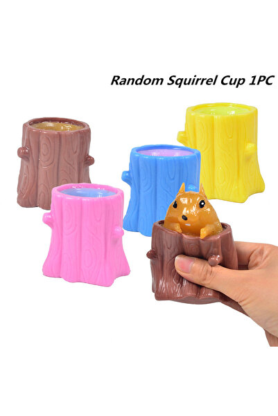 Choice10 Squirrel Cup 1PC Funny Pumpkin Squirrel Astronaut Block Squeeze Anti...