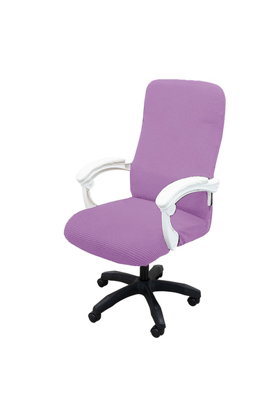 Choice M Light Purple Thickened Jacquard Stretchable Computer Office Chair Co...