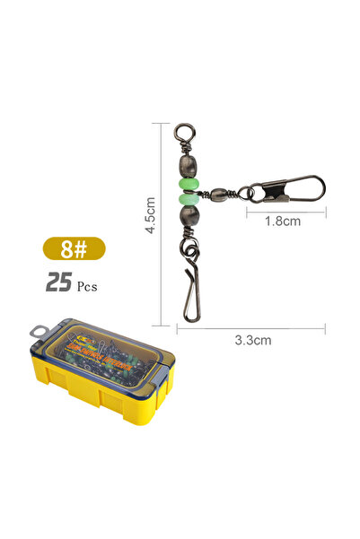 Choice No.8-Yellow-25Pcs 8 # 10 # Luyamu Shrimp Fishing Group Luminous Ball B...
