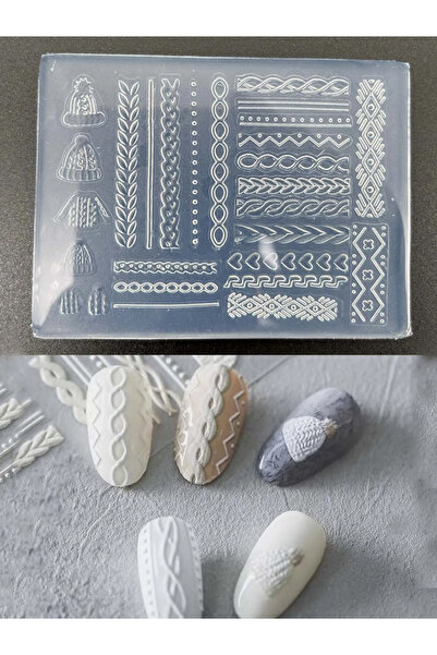 Choice Sweater mold 1pc Sweater Line Hat 3D Mold Silicone Nail Art Decoration...