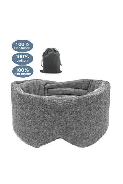 Choice Gray 100% Cotton Silk Sleep Mask Blindfold Eye Cover Eye Patch Women M...
