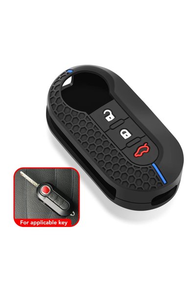 Choice1 غطاء مفتاح سيارة من السيليكون الأزرق، مناسب لسيارات بيجو بوكسر، سيترو...