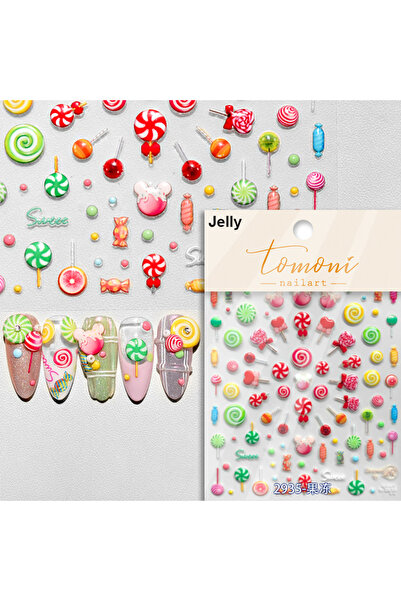 Choice4 NAILFYOU TO2935 1 piece 5D Macaron Sweet Candy Nail Sticker Chocolate...