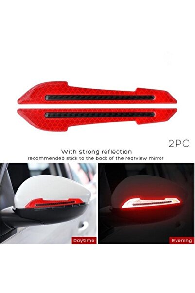 Choice Red 2pcs/set Car Rearview Mirror Reflective Sticker Safety Warning Ref...