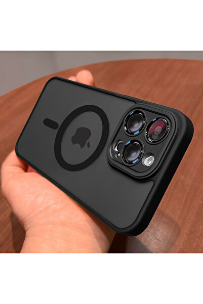 Choice For iPhone 16 ProMax black Luxury Matte Armor For Magsafe Magnetic Wir...