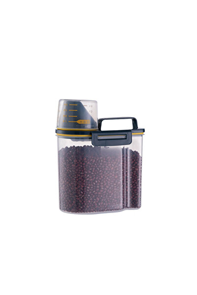 Choice 1.5KG black Premium Pet Food Storage Container with Airtight Seal - Du...