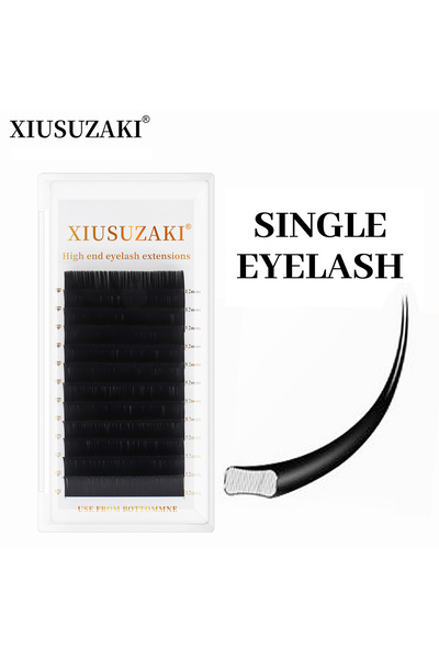 Choice24 MIX8-15mm 0.15MM D Ellipse Black XIUSUZAKI Flat Ellipse Eyelash Spli...