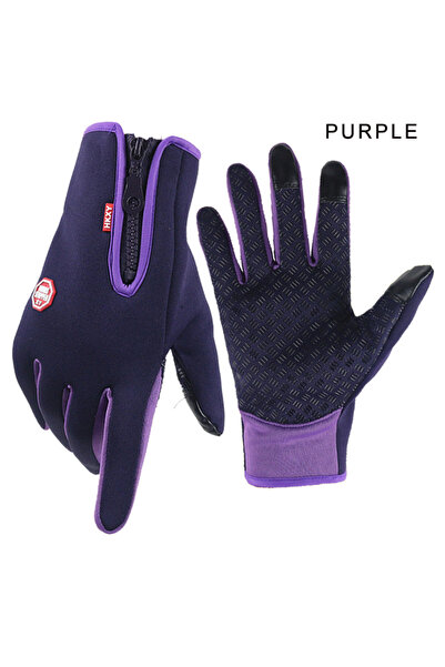 Choice24 S Purple New Winter Gloves Men Women Touch Cold Waterproof Motorcycl...