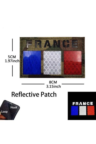 Choice7 HK110-03-CP Cai France Flag Patch Clothes Applique Embroidery Morale ...