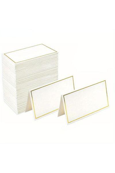 Choice3 20pcs Single sided gold 10/20/50pcs Gold Silver Name Place Cards Wedd...