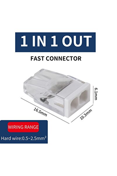 Choice3 Female Insert Line Connector 100Pcs 202(2P) 100Pcs Mini Quick Wire Co...