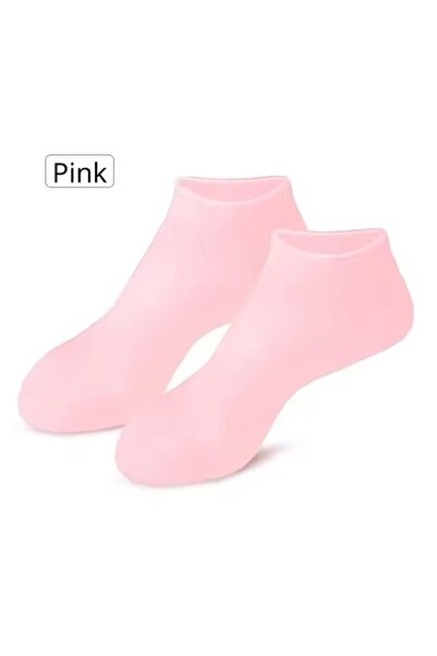Choice1 Socks-Pink Silicone Skin Care 3-Piece Set - Reusable Moisturizing Mas...