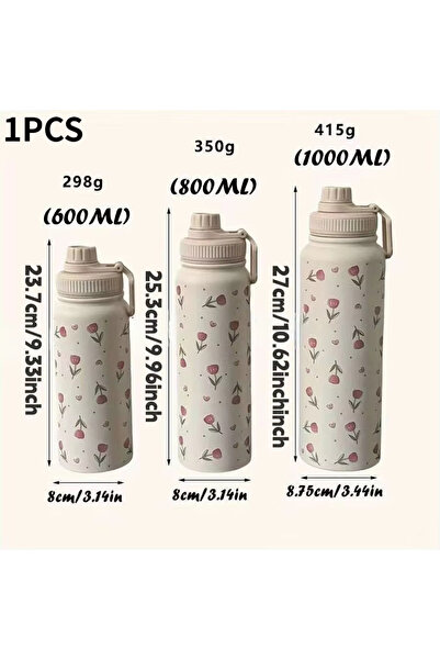 Choice 800ml 1pcs Hyacinth Heart Vacuum Insulated Stainless Steel Water Bottl...