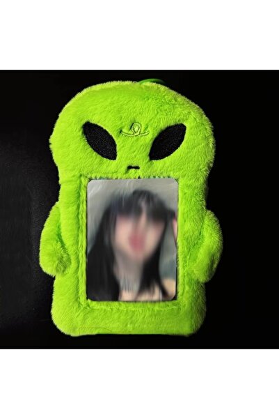 choice2 Green 1PCS Fluffy Plush Card Holder Photocard Bus Card Sleeve ID Bank...