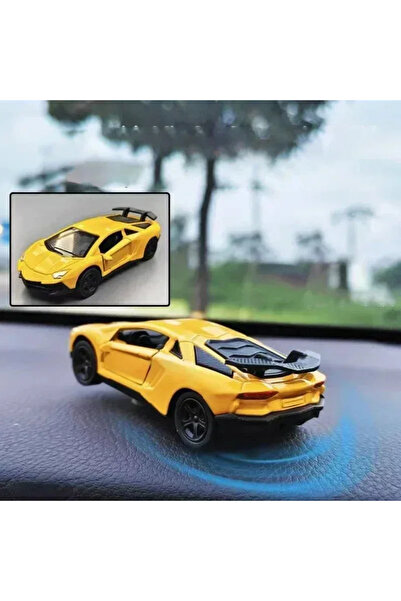 Choice6 Yellow Sports Car Drift Rotating Car Decor Auto Dashboard Turning Rac...