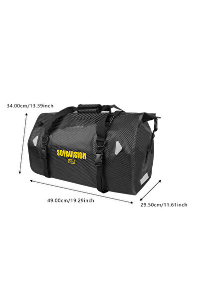 Choice 50L carbon fiber Motorcycle Dry Bag Waterproof Reflective Tail Duffle ...