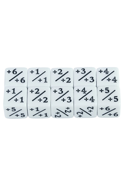 Choice10 WHITE 10 Pieces Dice Counters Token Dice, D6 Dice Compatible with Ca...
