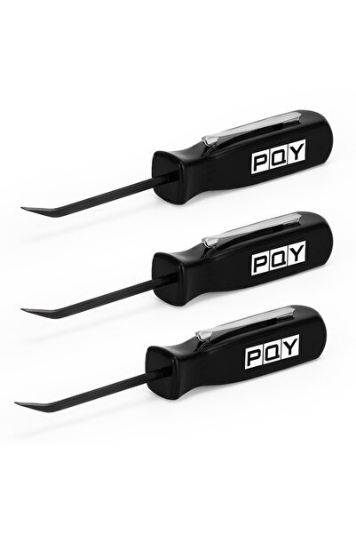 choice2 3 Piece Black 3Pocket Pry Bar Short Angled Operating Handy Tool 4-Sid...