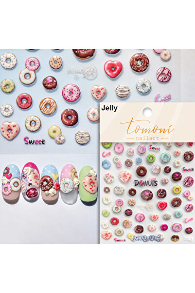 Choice8 NAILFYOU TO2923 1 piece 5D Macaron Sweet Candy Nail Sticker Chocolate...
