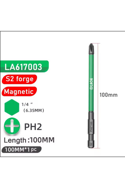 Choice7 LA617003 LAOA Strong Magnetic Phillips Screwdriver S2 Screwdriver Bit...