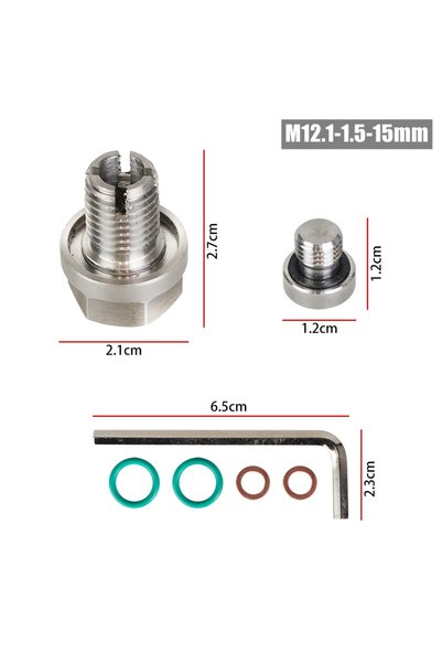 choice2 سدادة تصريف زيت كبيرة الحجم ذاتية التثبيت، مقاس M12.1 إلى 1.5، M12.1x...