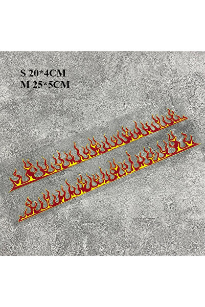 Choice5 Length about 20CM(S) CH-HY-A-2PCS-G 2PCS Flame Motorcycle Stickers Wa...