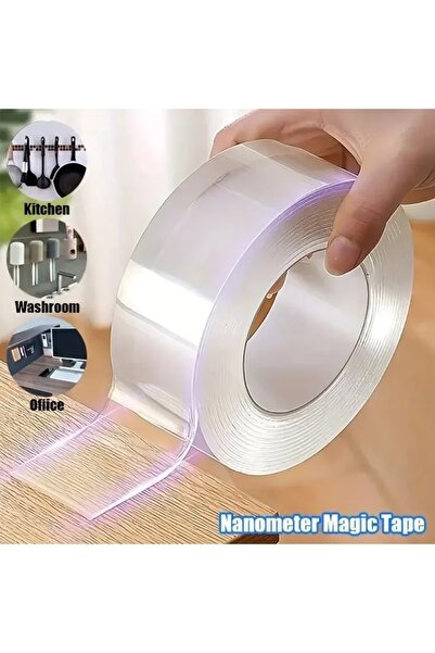 Choice3 20mm 1mm 1M 1 Roll Transparent Double Sided Nano Tape, Reusable Water...