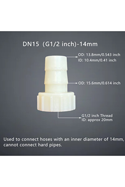 choice2 DN15Female14mm5pcs 5Pcs Female Hose Connector G1/2 Inch DN15 Inner Th...