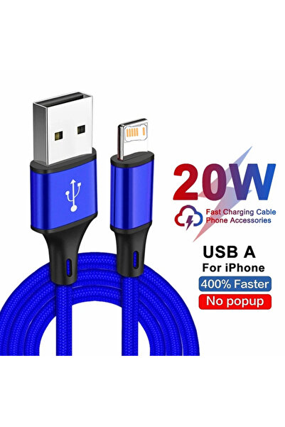 Choice 1m Blue Nylon Braided Fast Charging Cable For iPhone 11 12 13 mini 14 ...