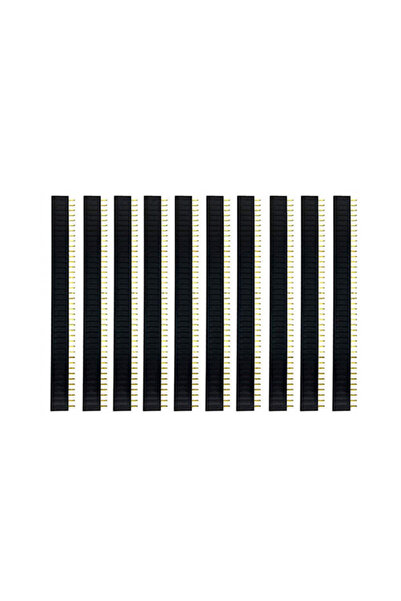 choice2 Female Black 10pcs 40 Pin 1x40 Single Row Male and Female 2.54 Breaka...