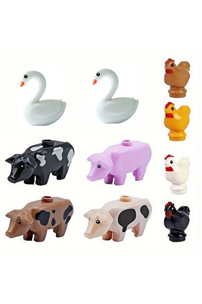 Choice3 10pcs farm set-bag 10PCS Animals Blocks Toys MOC Leopard Bear Cow Bir...