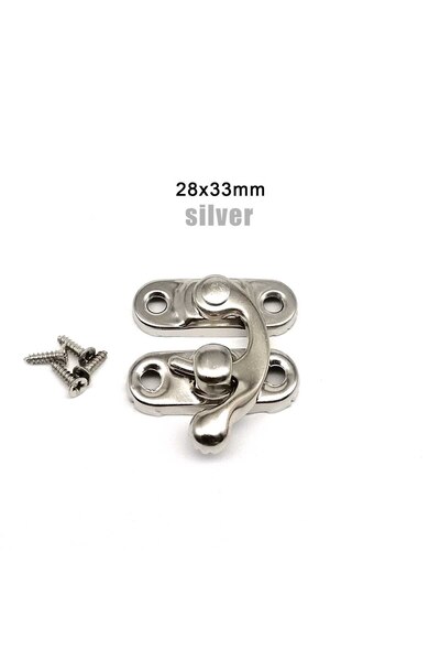 HZYUEGOU silver 12pcs Wooden Box Toggle Latch Hasp Hook Lock Closure for Jewe...