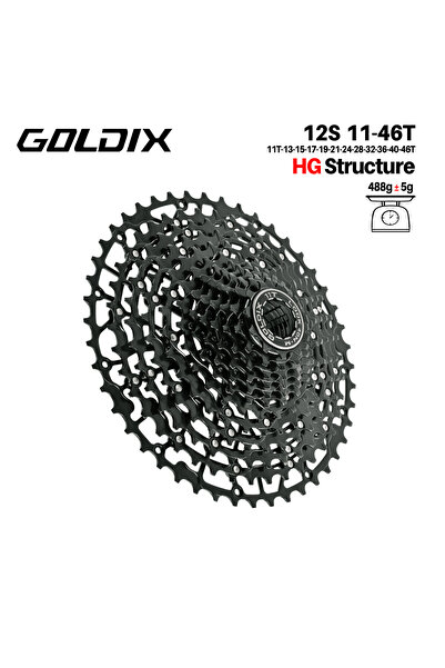 Choice 12 Speed 11T-46T GOLDIX Ultralight Bicycle Cassette Freewheel Carbon S...