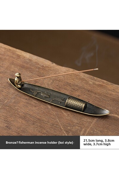 choice2 Pisces Fisherman fishing incense insert incense seat indoor agarwood ...