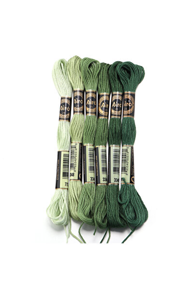 Choice3 green04 6Pcs/bag Polyester Sewing Thread Colored Embroidery Thread Fo...