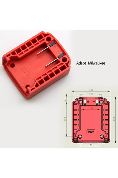 Choice7 Red for Milwaukee 1PC DIY Adapter Converter Base Charging Head Shell ...