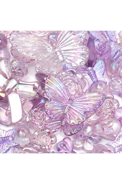 Choice Random mix 20g 1 20g Mix Purple ABS Acrylic Beads Loose Spacer Beads F...