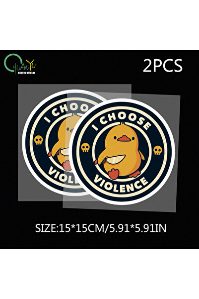 Choice 15x15cm C601A2 2pcs I Choose Violence Funny Duck By Tobe Fonseca Stick...